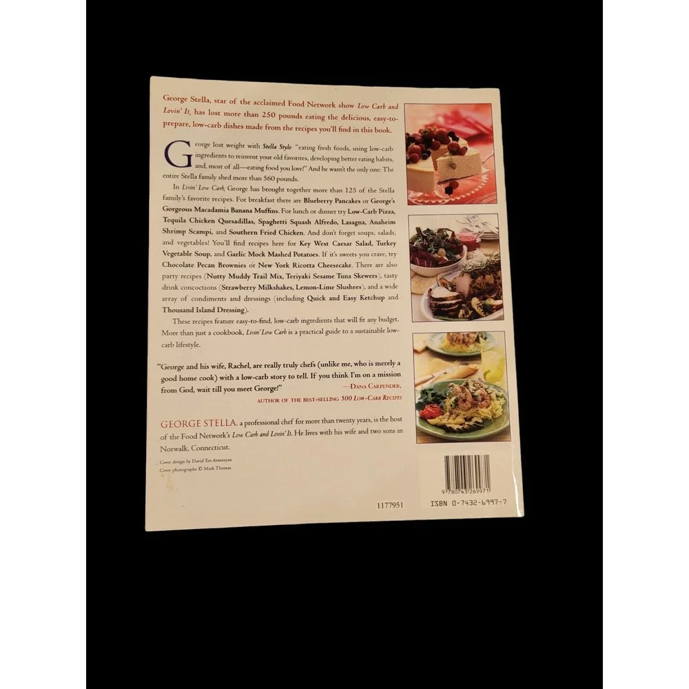 George Stella's Livin' Low Carb: Family Recipes Stella Style Paperback Cookbook‎